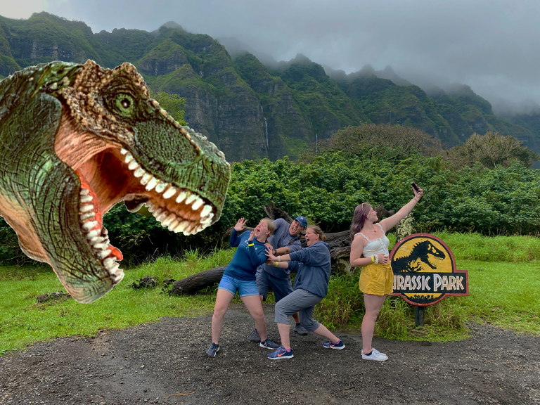 Kualoa Jurassic Family Scene